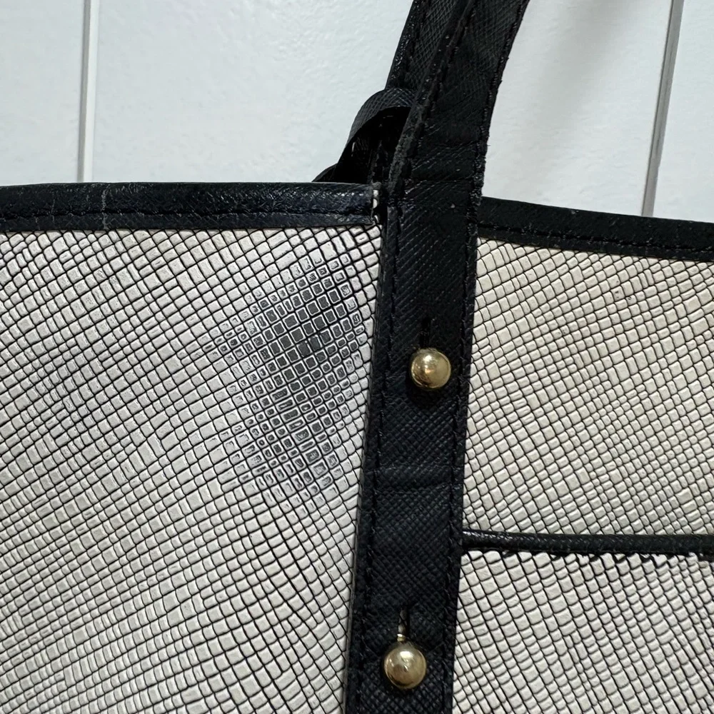 Brahmin All Day Tote Leather Black Straps See Pics For Flaws
